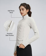 Chaqueta ligera de polar acolchada con cremallera para cualquier ocasión | Chaquetas para mujer