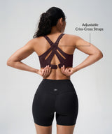 Power Adjustable Crisscross Padded Running Bra | Women's High Support Sports Bra