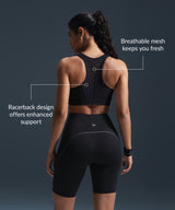 Enfold Zip-Front Breathable Racerback High-Support Bra for Larger Busts | Women's High Support Sports Bra