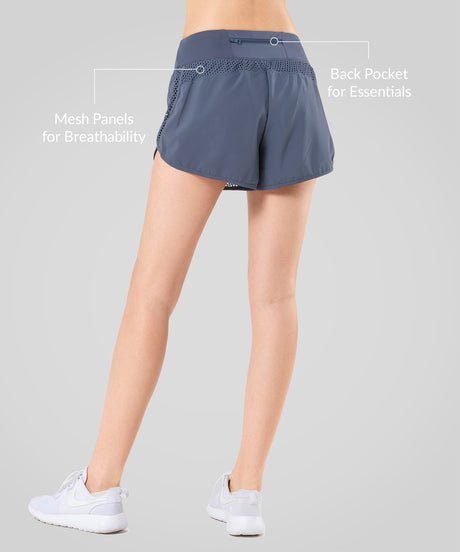 Shift Mesh Splicing Two In One Löparshorts 7,5 cm | Sport Shorts för Dam