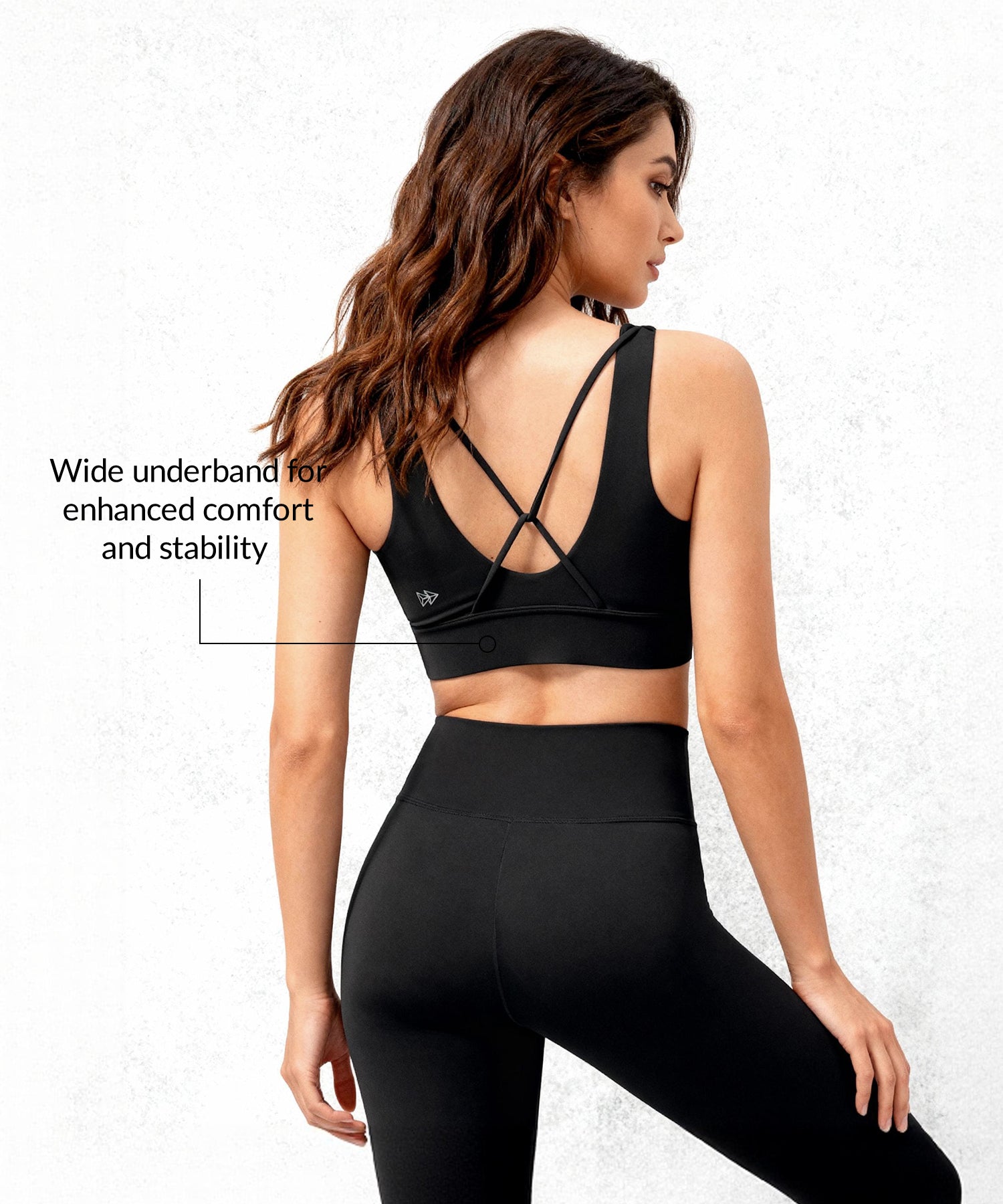 Gepolsterter Longline-Yoga-BH mit breitem Unterbrustband | Sport-BH für Damen mit leichter Stützfunktion