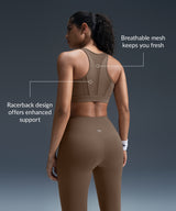 Enfold Zip Mesh Padded Running Bra | Women's High Support Sports Bra