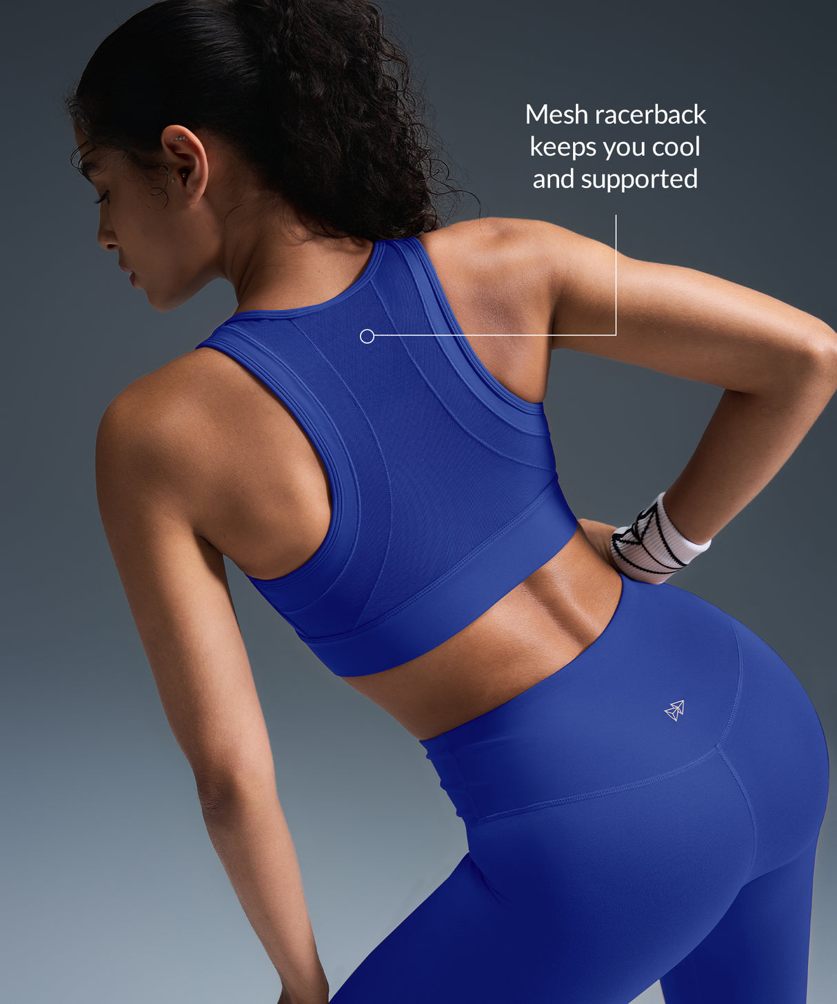 Sculpt Zip Mesh Racerback gepolsterter Lauf-BH | Damen-Sport-BH mit starkem Halt