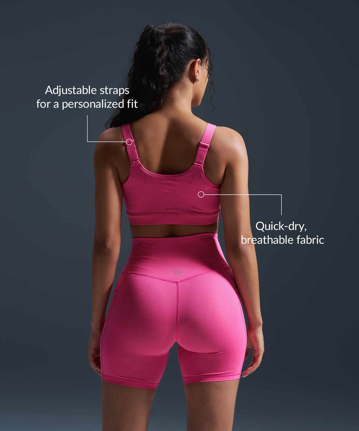 Power Zip Verstellbare Träger Gepolsterter Lauf-BH | Damen Sport-BH mit starkem Halt
