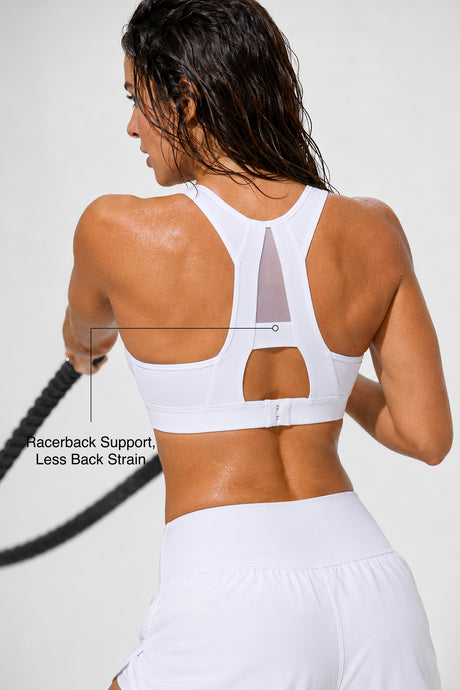 Shift Breathable Racerback High-Support Bra | High-Impact Support Best For Running, HIIT & Training