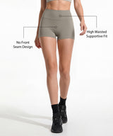 Shift High Rise Shorts With No Front Seam Design 2.5 Inches | Women's Yoga, Running & HIIT Shorts