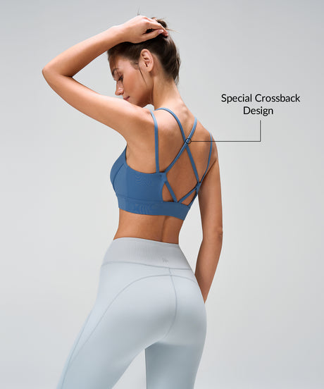 Anywhere Crossback Fixed Pads Yoga Bra | Women's Light Support Sports Bra