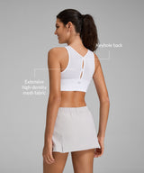 Power Cutout Racerback Zip Front Running Bra | Women's High Support Sports Bra