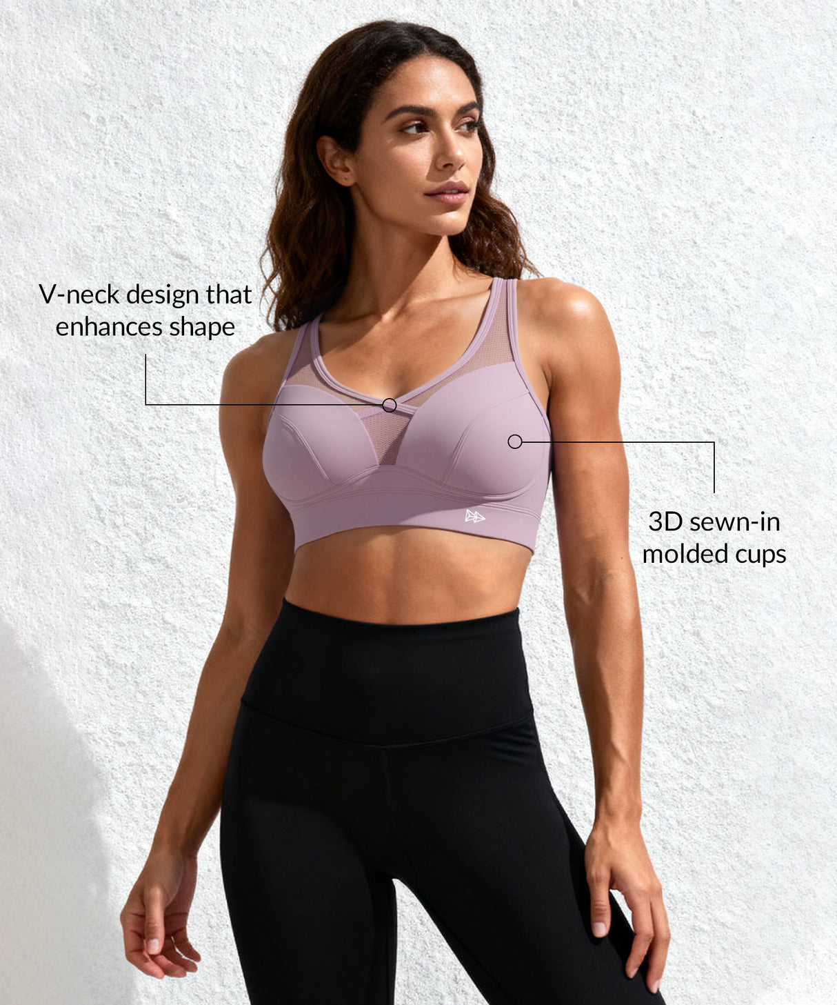 Reggiseno sportivo regolabile in rete Shift Petal Style | Reggiseno sportivo da donna con supporto medio