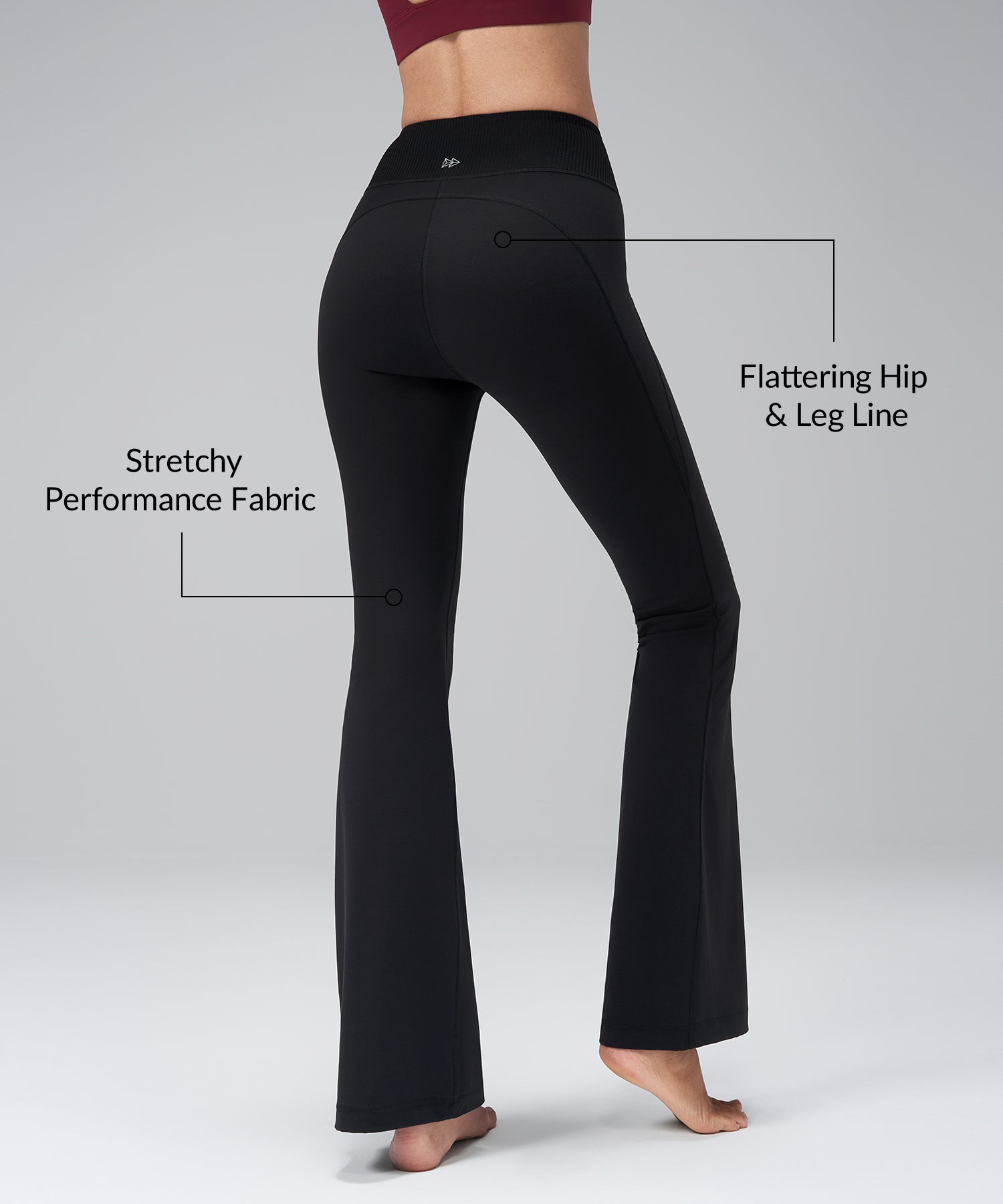 Anywhere Stripe Waist Flare Pants| Women's Light Support Pants