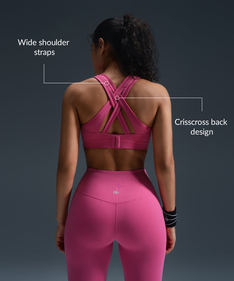 Reggiseno da corsa imbottito Power Cross Back | Reggiseno sportivo ad alto sostegno da donna