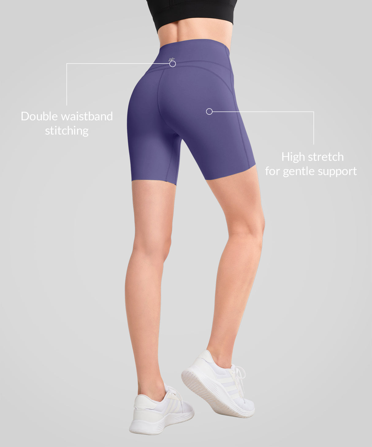 Shift Stretchy Soft Double Seam Shorts 8" | Laufshorts mit starkem Halt für Damen