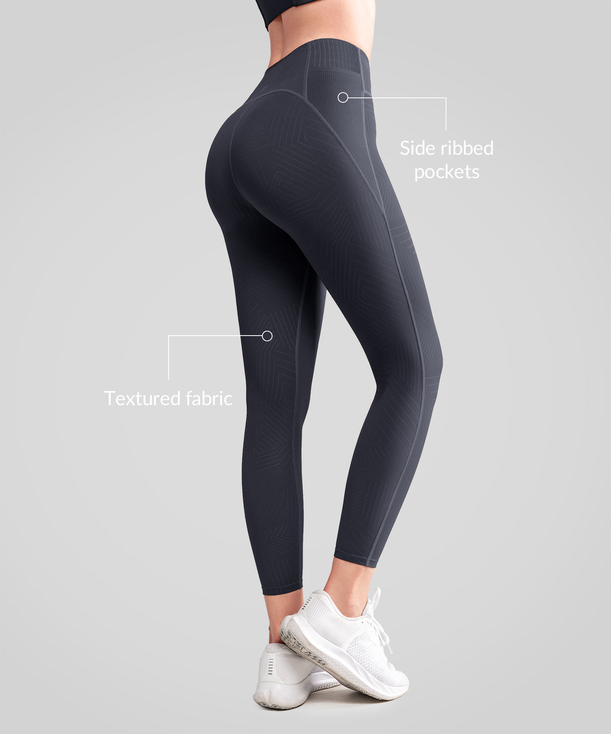 Leggings de running Echo de cintura alta y realce de glúteos (66 cm) | Leggings de alta sujeción para mujer