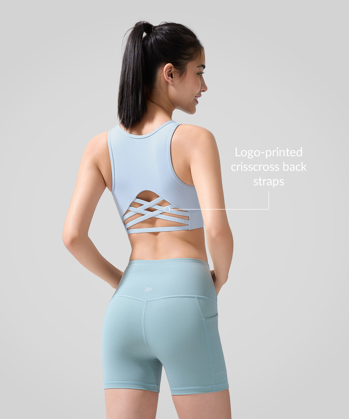 Power Fashion Racerback Cross Cut-out Sport-BH | Damen-Sport-BH mit starkem Halt