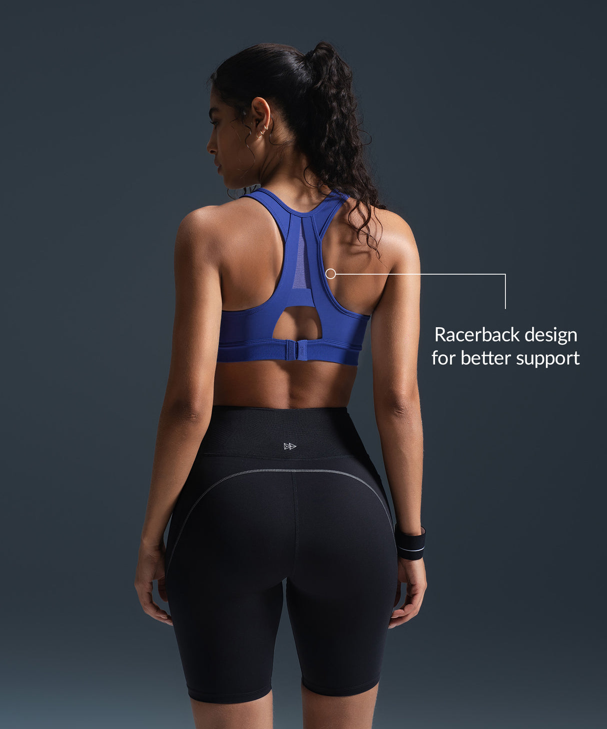 Reggiseno da corsa imbottito in rete con scollo a V Shift | Reggiseno sportivo ad alto sostegno da donna