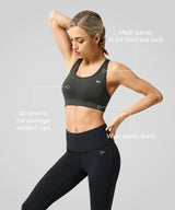 Shift Racerback Mesh Padded Running Bra | Women's High Support Sports Bra