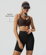 Anywhere V-neck Diamond Mesh Yoga Bra| Women's Light Support Sports Bra