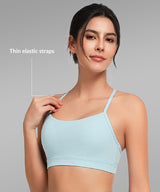 Anywhere Scoop Neckline Strappy Padded Yoga Bra | Women's Light Support Sports Bra