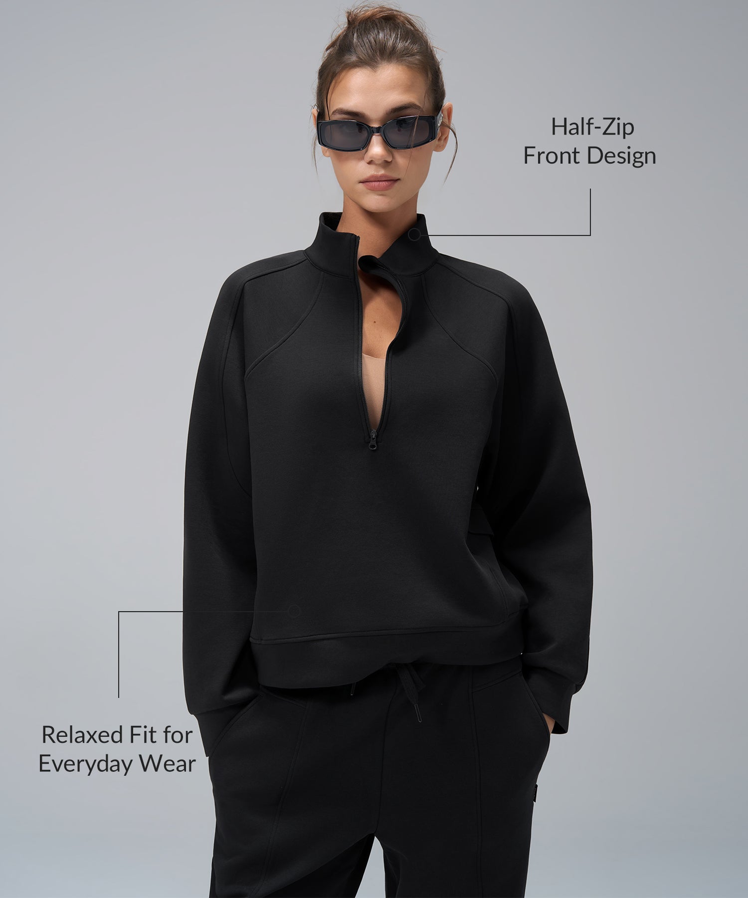 m ence❁half zip sweat shirt m ence❁half zip sweat shirt ハーフ