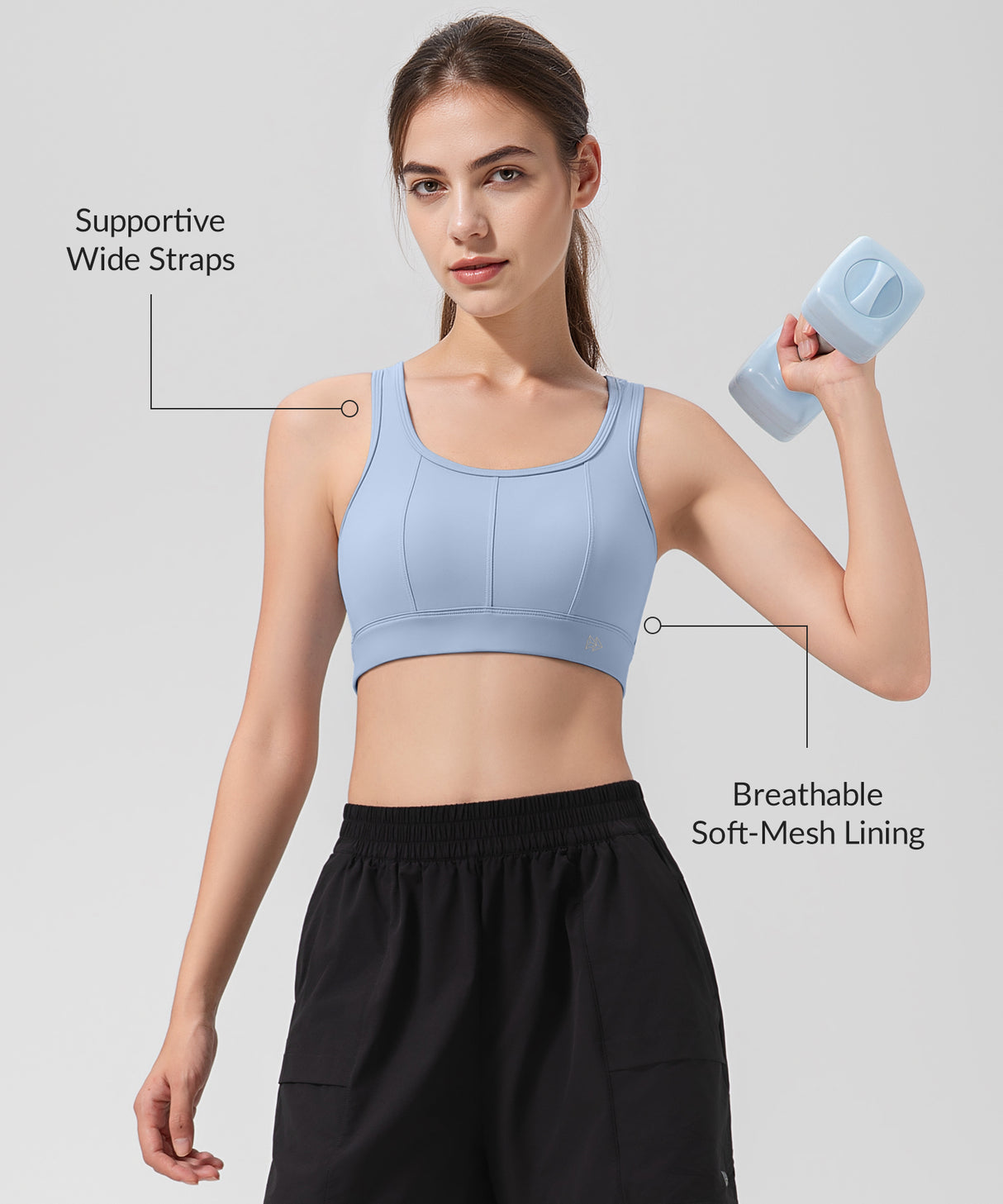 Power Racerback Breathable Lace Mesh Bra | Women's High Support Sports Bra