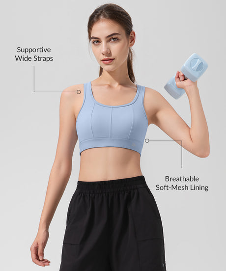 Power Racerback Breathable Lace Mesh Bra | Women's High Support Sports Bra