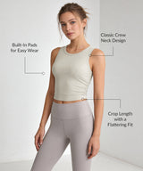 Anywhere Light Support Padded Crop Tank | Women's Sports Tank
