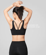 Power Zip Front Wide Straps Sports Bra | Women's High Support Sports Bra