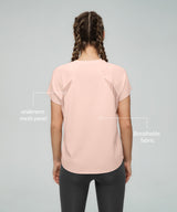 Anywhere Back Mesh Solid Color Comfortable T-shirt