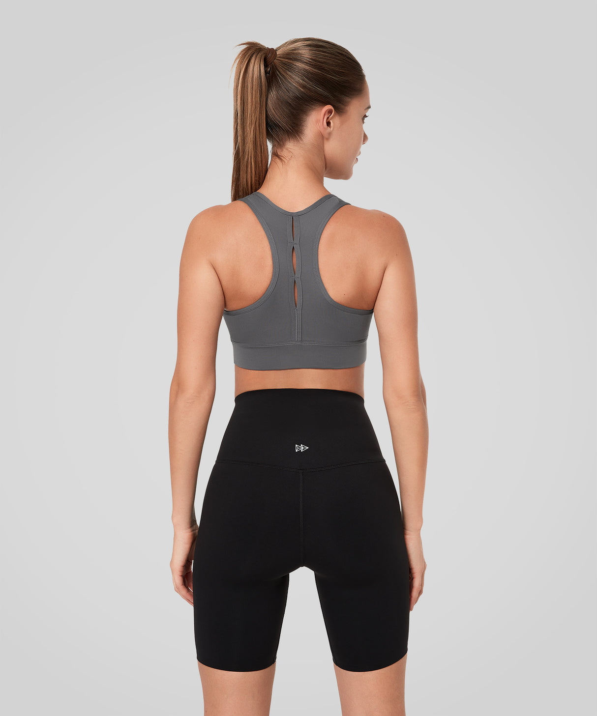 Enfold Longline Hollow Racerback Padded Running Bra | Women's High Support Sports Bra