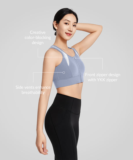 Reggiseno sportivo ad alto sostegno Power Color Block Airholes Panel | Reggiseno sportivo ad alto sostegno da donna