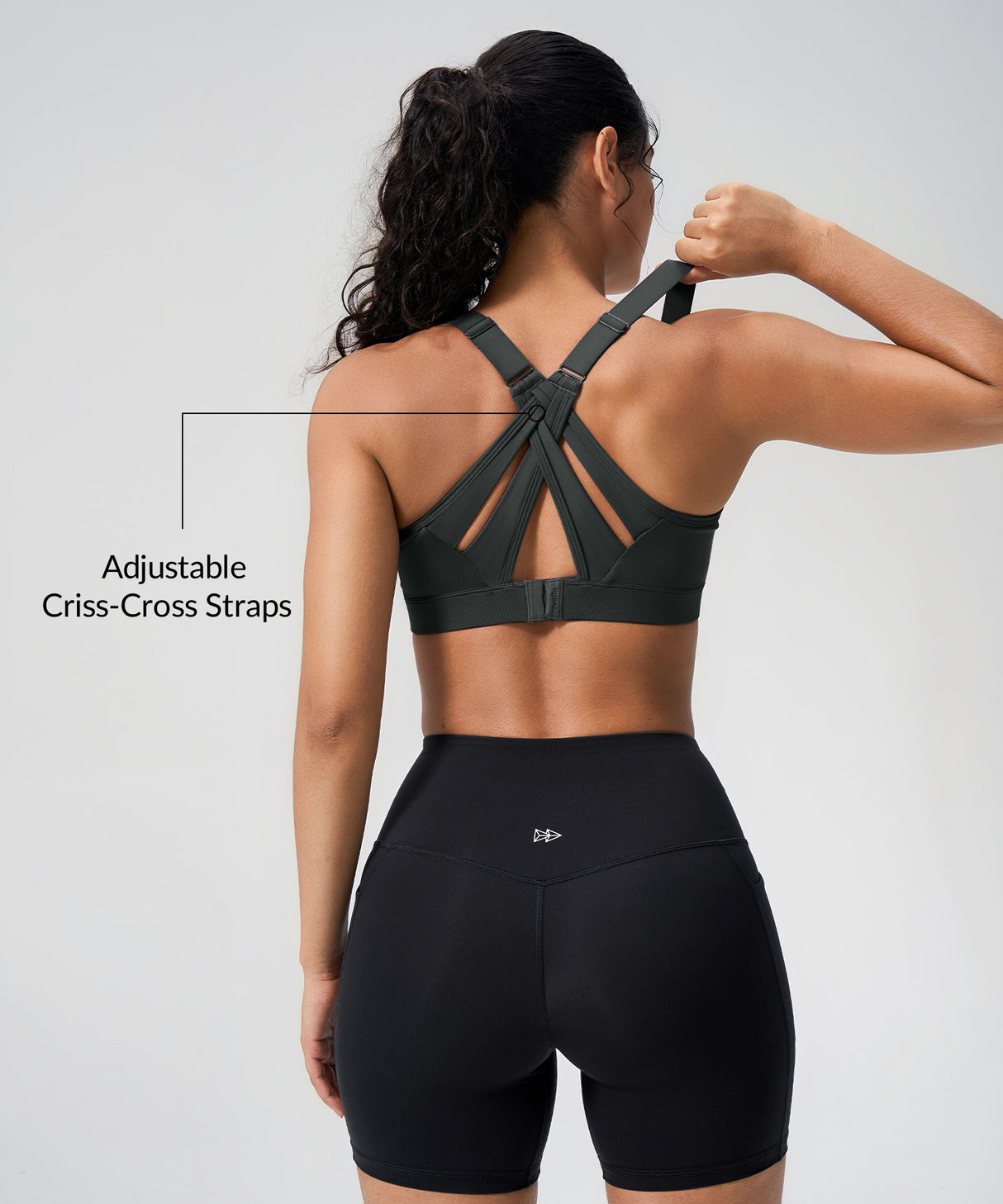 Power Adjustable Criss Cross Padded Running Bra | Women's High Support Sports Bra