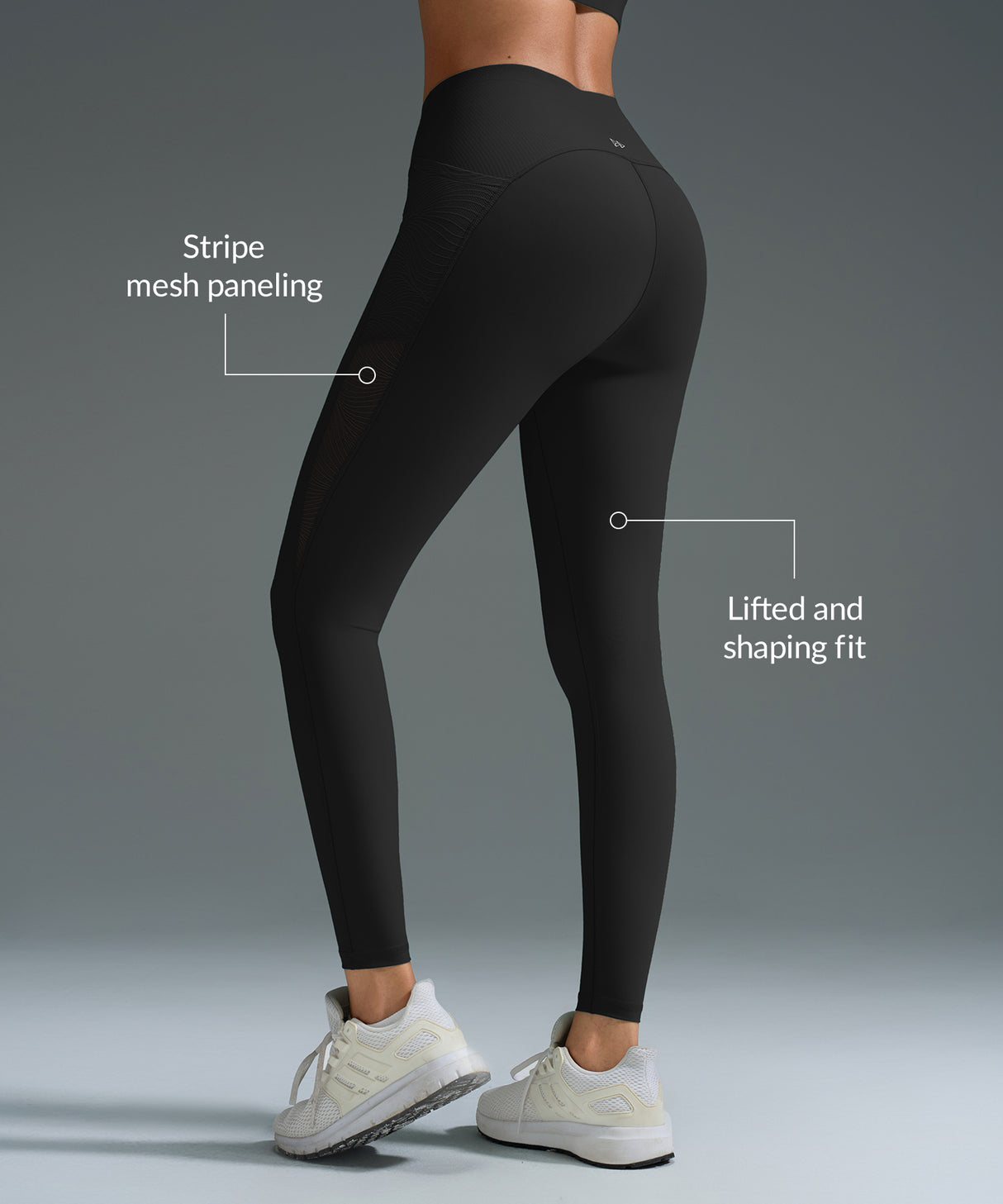 Leggings de running Power de cintura alta con malla lateral de 62 cm | Leggings de alta sujeción para mujer