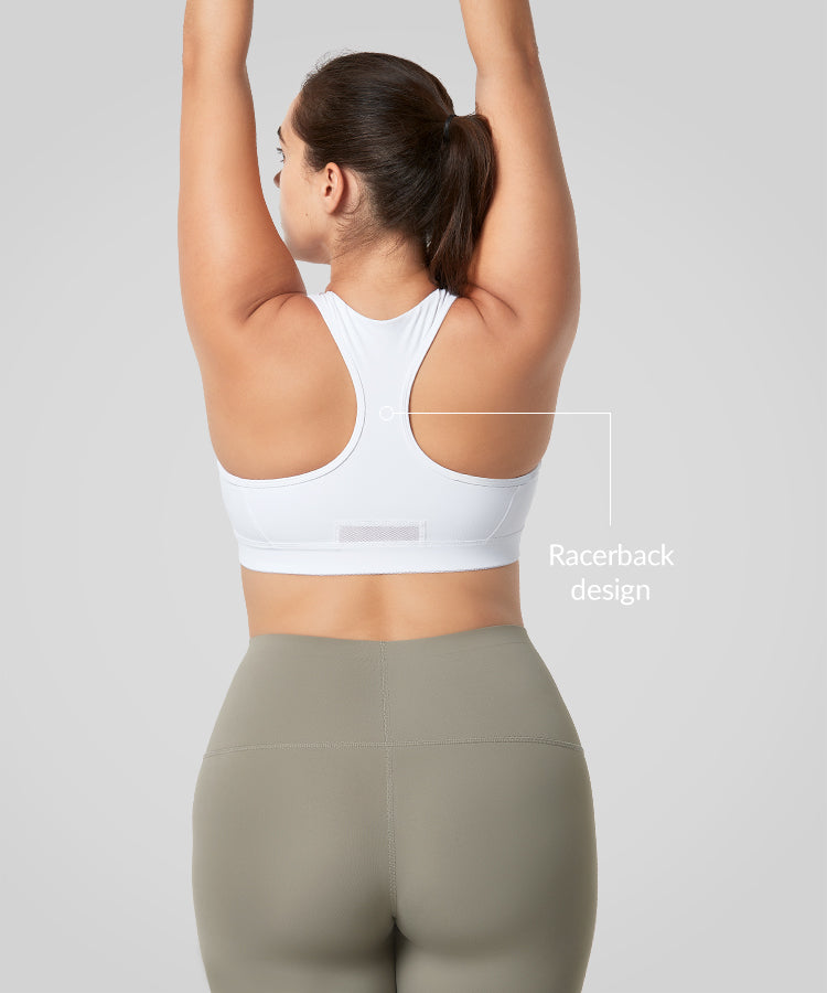 Reggiseno da corsa imbottito con cerniera frontale Enfold | Reggiseno sportivo ad alto sostegno da donna