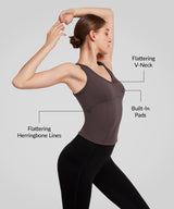 Anywhere V-Neck Sewn-In Pads Daily Tank | Women's Sports Tank