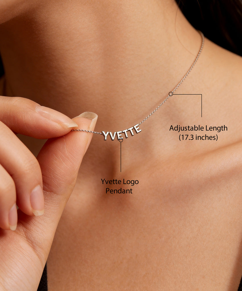 Yvette Premium Brand Logo Cross Sports Necklace