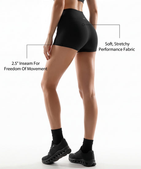Shift High Rise Shorts With No Front Seam Design 2.5 Inches | Women's Yoga, Running & HIIT Shorts