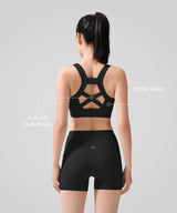 Echo Natural Shine Sporty Löpar-BH med Öppen Rygg | Sport-BH med Högt Stöd för Damer