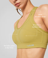 Power Cross Back gepolsterter Lauf-BH | Sport-BH mit starkem Halt für Damen