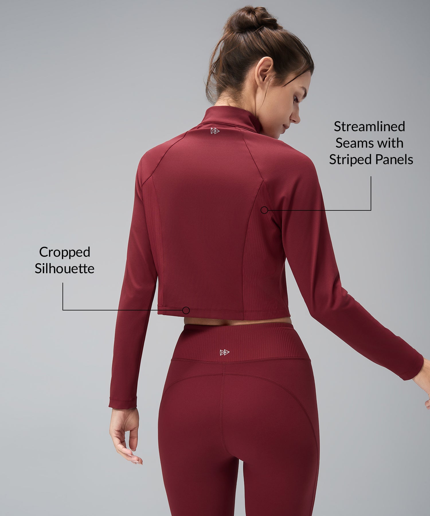 Anywhere Cropped Mock Neck Zip-Up Jacket | Women's Light Support Jackets