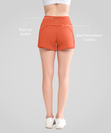 Shift Snabbtorkande träningsshorts i mesh med ficka 8,5 cm | Löparshorts för kvinnor