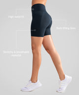 Shorts ajustados de cintura alta Shift para correr (8, 10, 15 y 20 cm) | Shorts deportivos de alta sujeción para mujer