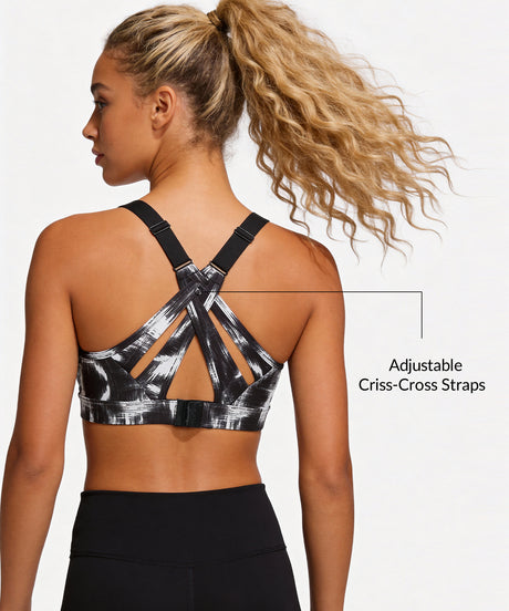 Power Adjustable Crisscross Padded Running Bra | Women's High Support Sports Bra