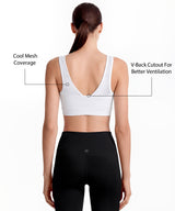 Power Breathable Zip Front Fixed Cups High Impact Bra | Women's High Support Sports Bra