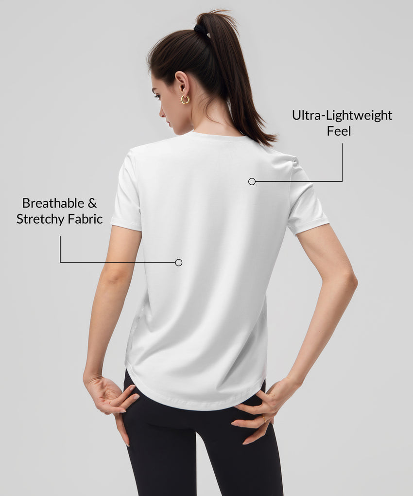 Anywhere V-Neck Lightweight Short Sleeve Tee| Women's Short Sleeve T-shirt