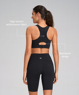 Enfold Sport-BH mit Rundhalsausschnitt und Mesh-Front | Sport-BH mit starkem Halt für Damen