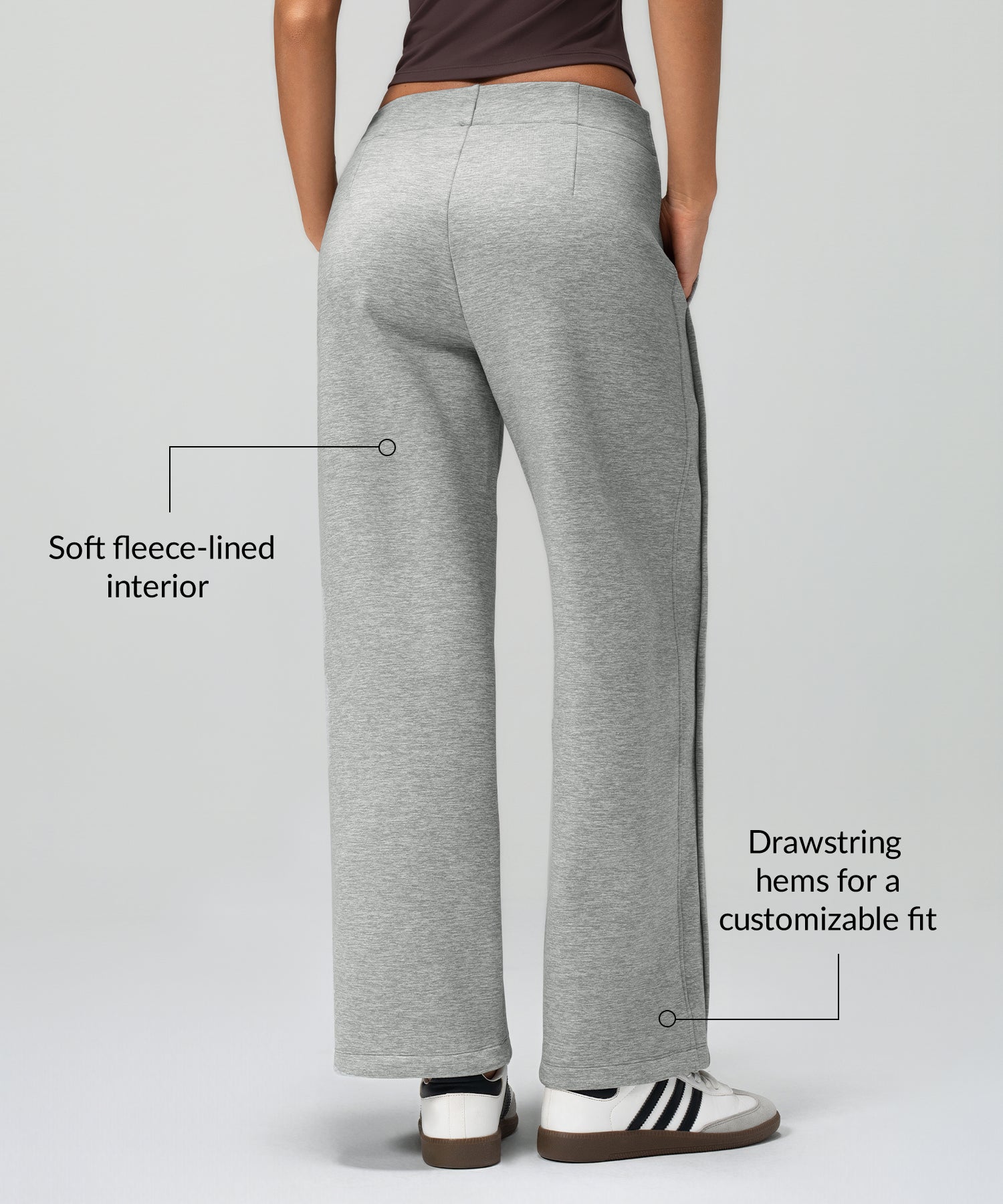 Anywhere Cozy Fleecegefütterte, verstellbare Hose, 74 cm | Damen-Sporthose