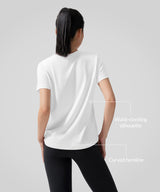 T-shirt leggera aderente tinta unita Anywhere | T-shirt a maniche corte da donna