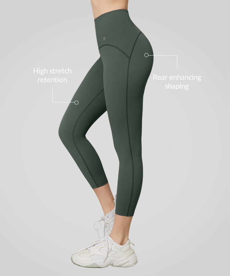 Sömlösa löparleggings med kraftfull rumpa och lift, 62 cm | Damleggings med högt stöd