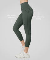 Sömlösa löparleggings med kraftfull rumpa och lift, 62 cm | Damleggings med högt stöd