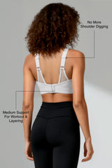 Shift™ Adjustable Strap Sports  Bra With Breathable Mesh, Sweat-Wicking, Sustainable | Medium-Impact Support Best For Running, HIIT, Yoga & Training